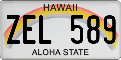HI license plate ZEL589