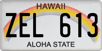 HI license plate ZEL613