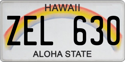 HI license plate ZEL630