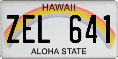 HI license plate ZEL641