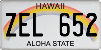 HI license plate ZEL652