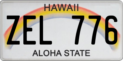 HI license plate ZEL776