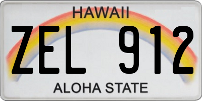 HI license plate ZEL912