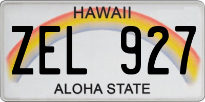 HI license plate ZEL927