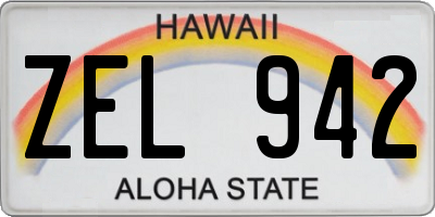 HI license plate ZEL942