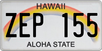 HI license plate ZEP155