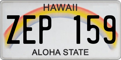 HI license plate ZEP159