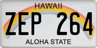 HI license plate ZEP264