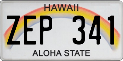 HI license plate ZEP341