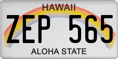 HI license plate ZEP565
