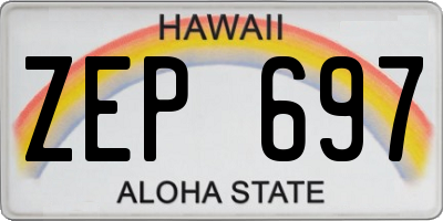 HI license plate ZEP697