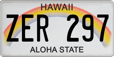 HI license plate ZER297