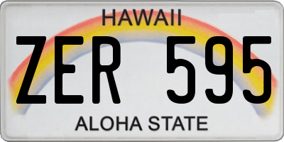 HI license plate ZER595