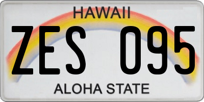 HI license plate ZES095