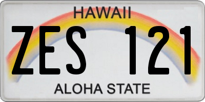 HI license plate ZES121