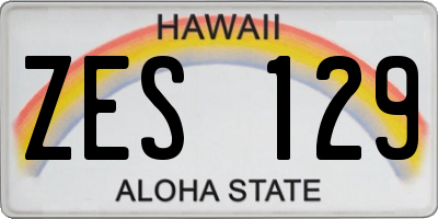 HI license plate ZES129