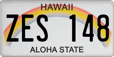 HI license plate ZES148