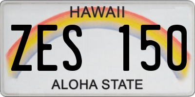 HI license plate ZES150