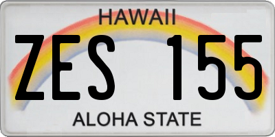 HI license plate ZES155