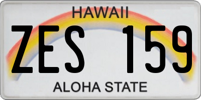 HI license plate ZES159