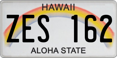 HI license plate ZES162