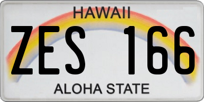 HI license plate ZES166