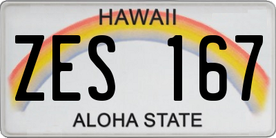 HI license plate ZES167