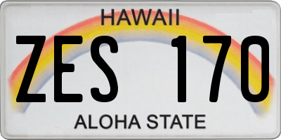 HI license plate ZES170