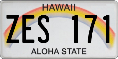 HI license plate ZES171