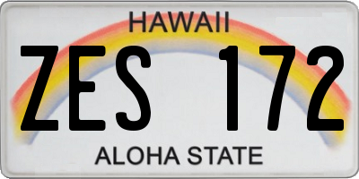 HI license plate ZES172