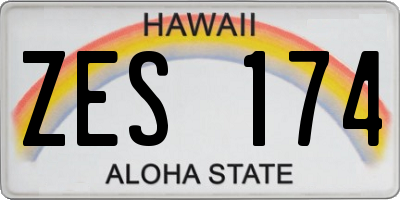 HI license plate ZES174