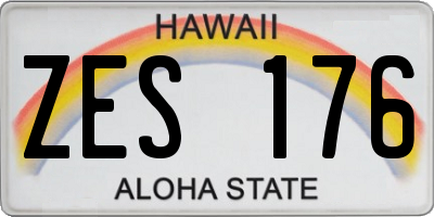 HI license plate ZES176