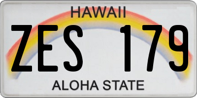 HI license plate ZES179