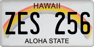 HI license plate ZES256