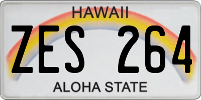 HI license plate ZES264
