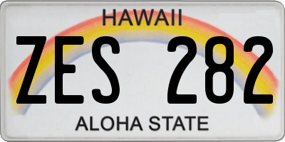 HI license plate ZES282