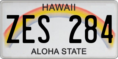 HI license plate ZES284