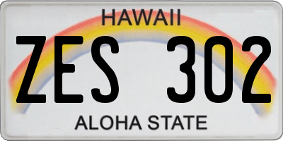 HI license plate ZES302