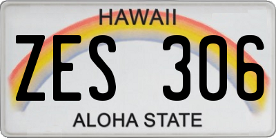 HI license plate ZES306