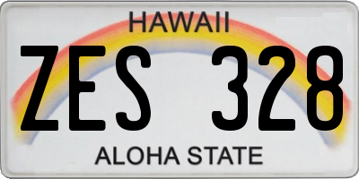 HI license plate ZES328