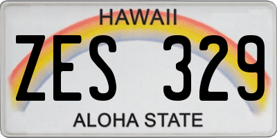 HI license plate ZES329