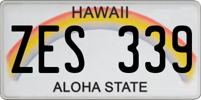 HI license plate ZES339