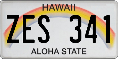 HI license plate ZES341
