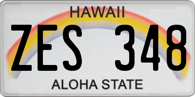 HI license plate ZES348