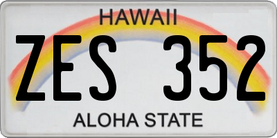 HI license plate ZES352