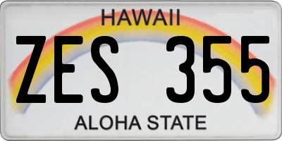 HI license plate ZES355