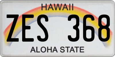 HI license plate ZES368