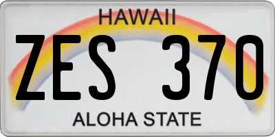 HI license plate ZES370