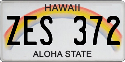 HI license plate ZES372