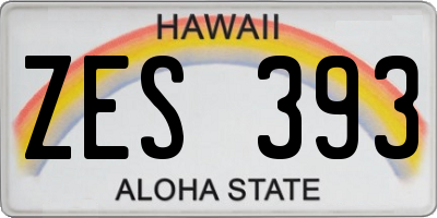 HI license plate ZES393